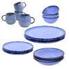blaues keramik geschirr aus portugal