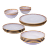 Amazonia Set of 16 Plates & Bowls Cream