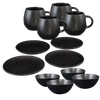 Black Stone Frühstücks Set Schwarz I 12 teiliges Set