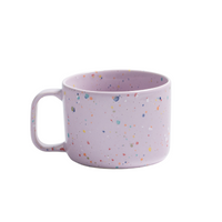 lila keramik tasse aus portugal