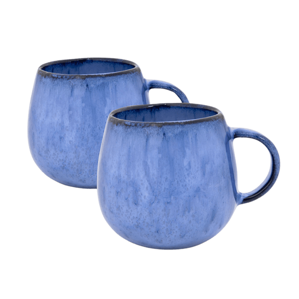 blaue keramik tasse